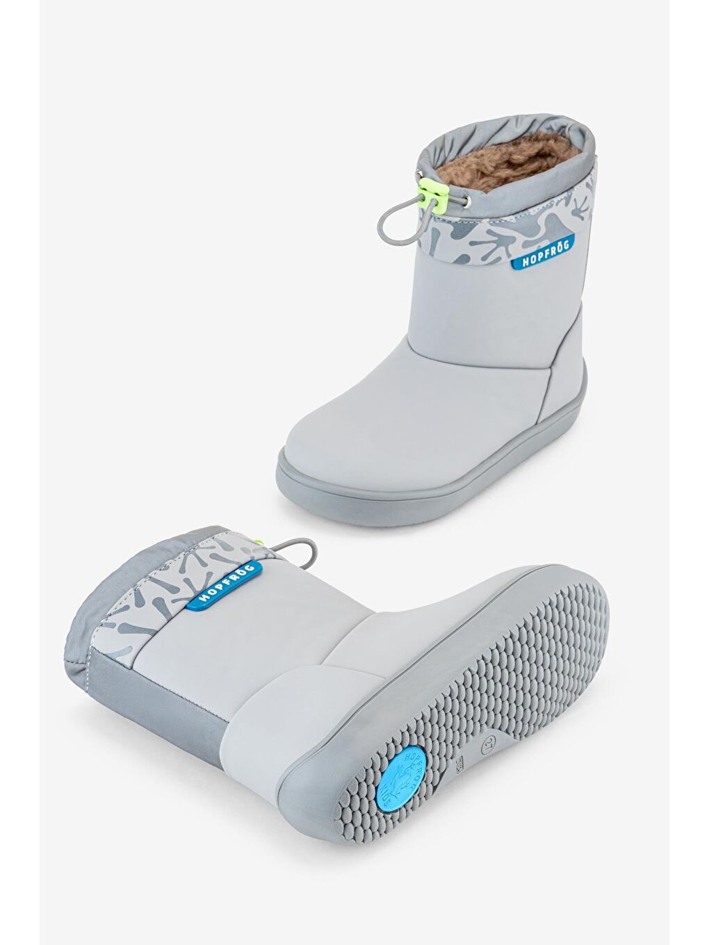 Rain Boots Süper Mat Havalı Gri Suya Ve Soğuğa Dayanıklı Barefoot Çocuk Botu-6