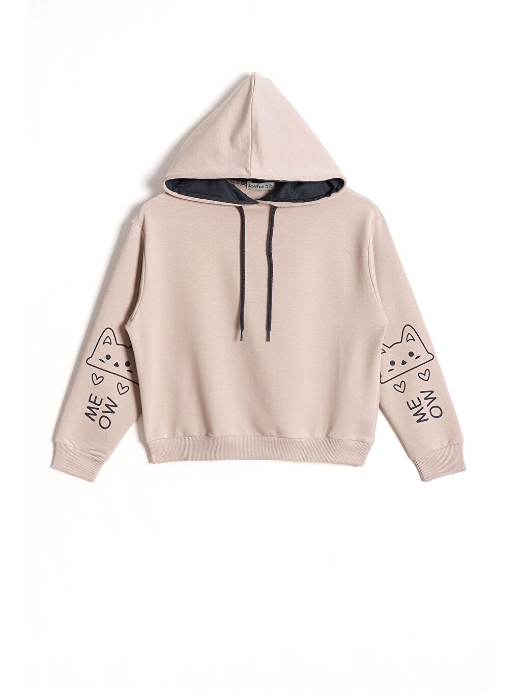 Zepkids Bej Kapüşonlu Kız Çocuk Sweatshirt