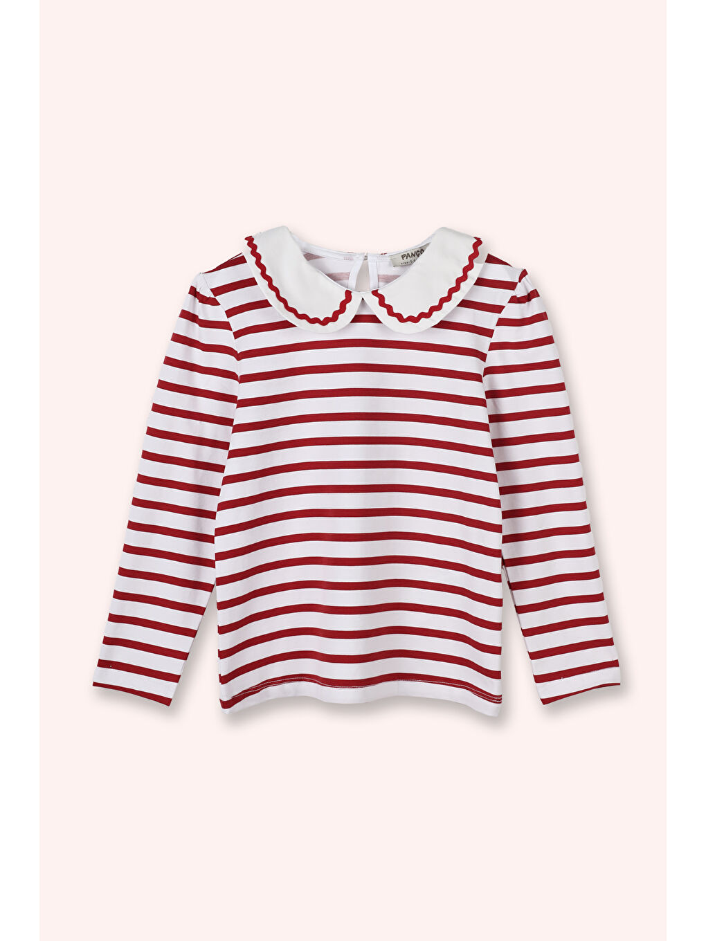 Kız Çocuk Bebe Yakalı T-Shirt Kırmızı