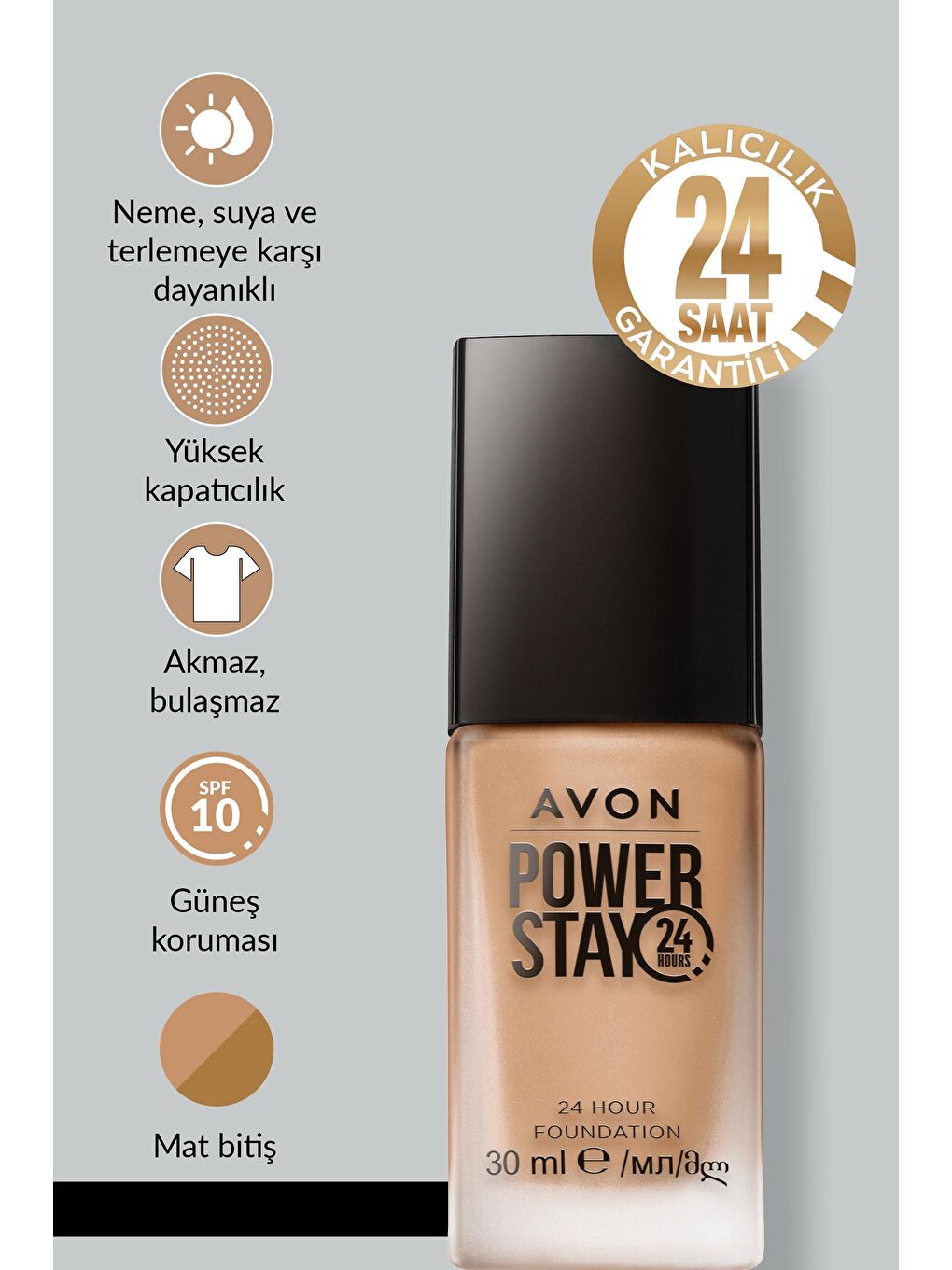 AVON Renksiz True Power Stay Fondöten 30 Ml. Nude - 1