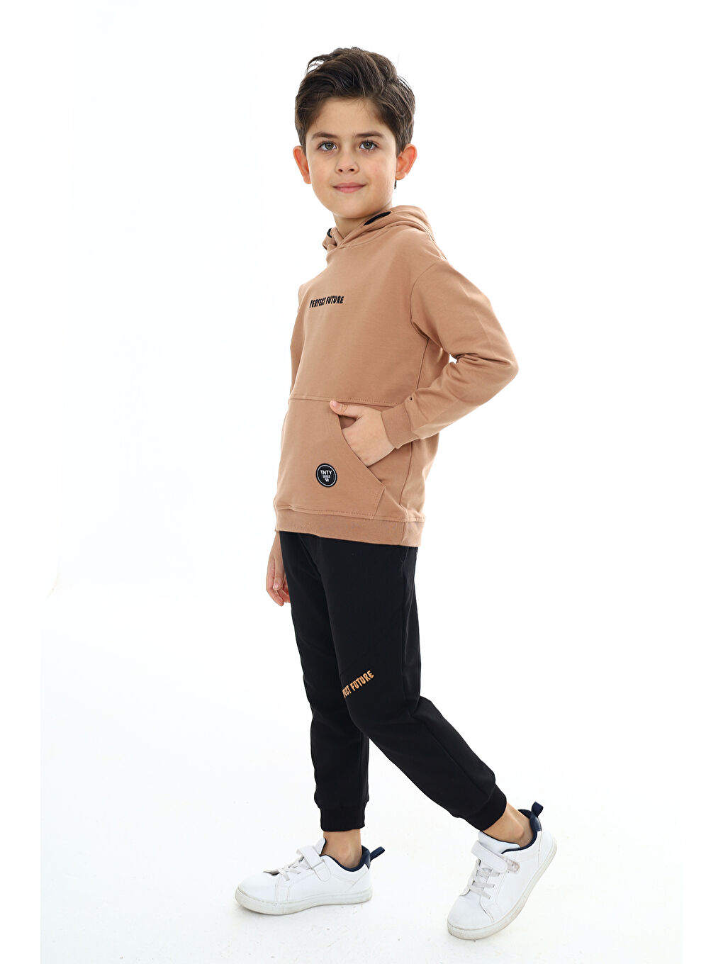 Kahverengi Erkek Çocuk Baskılı Eşofman Takım-2