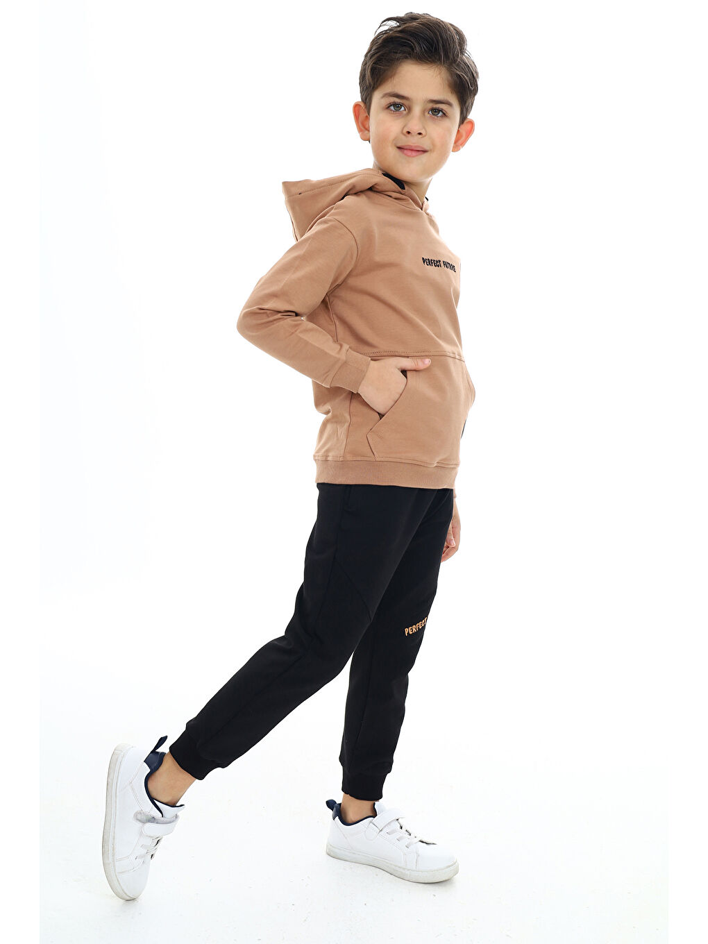 Kahverengi Erkek Çocuk Baskılı Eşofman Takım-3