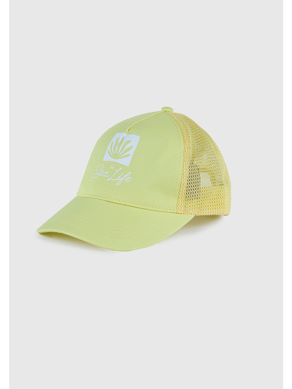 Erkek Çocuk Sarı Önü Baskılı Arkası Fileli Ayarlanabilir Kep Şapka