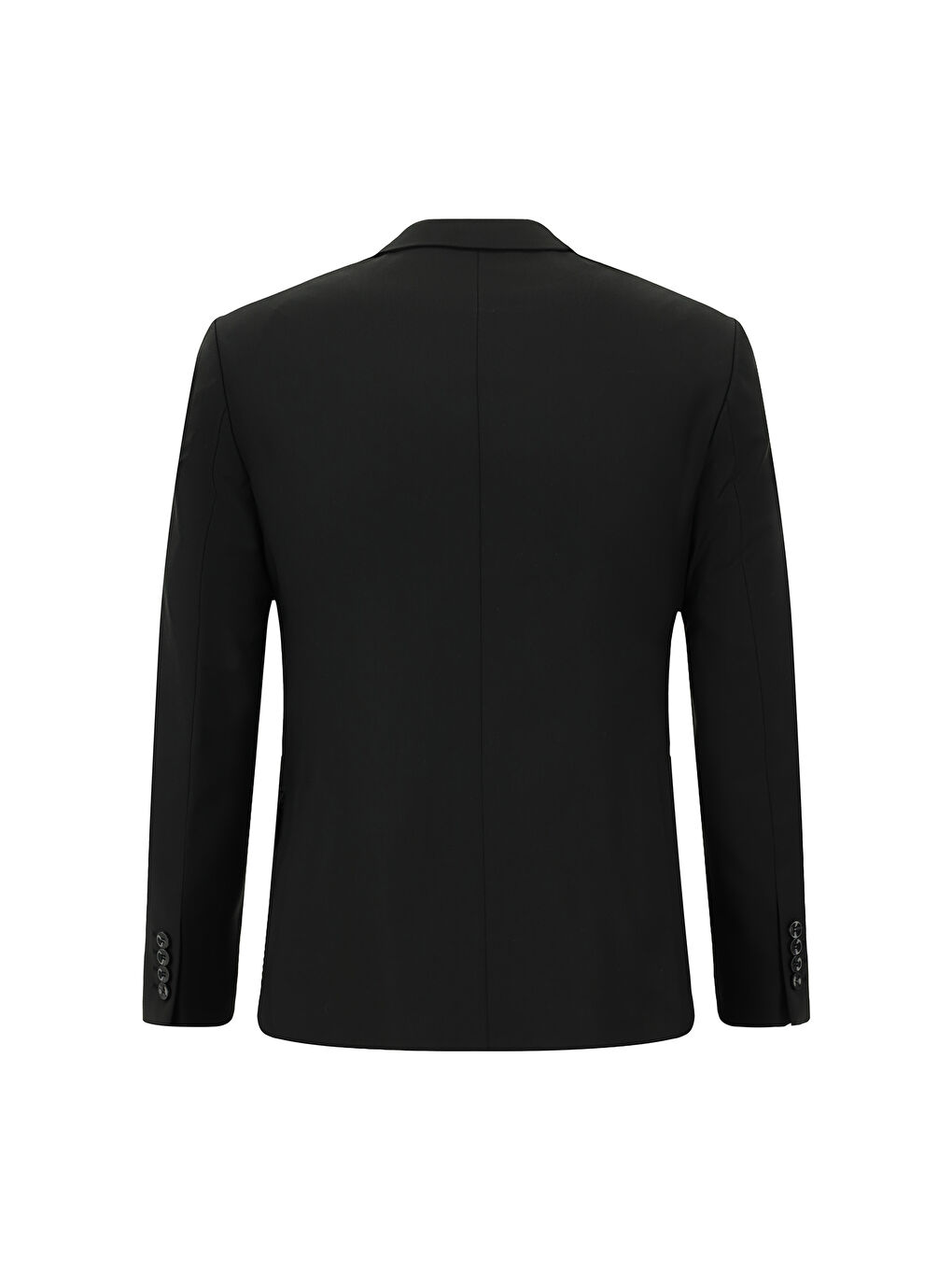 Siyah 4 Drop Relaxed Fit Rahat Kesim Mono Yaka Yünlü Takım Elbise-2