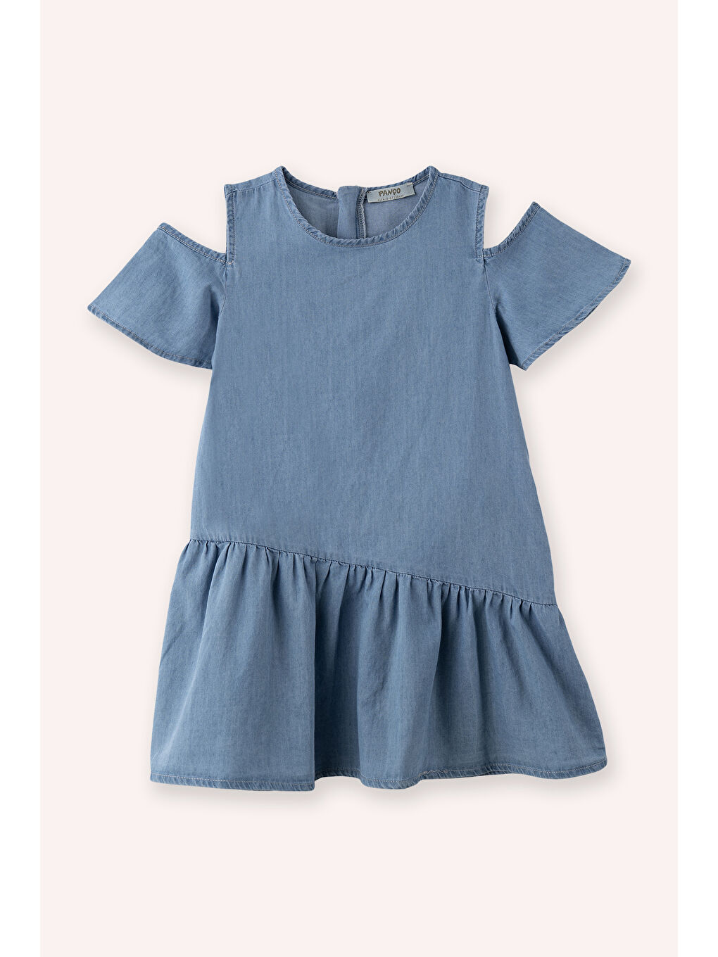 Kız Çocuk Denim Elbise Mavi