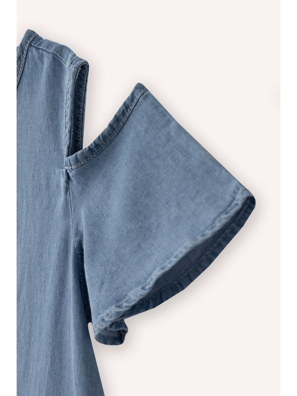 Kız Çocuk Denim Elbise Mavi-1