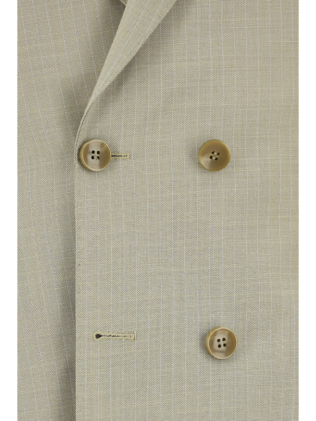 Kahverengi Super Slim Fit Ekstra Dar Kesim Çizgili Kruvaze Takım Elbise-3