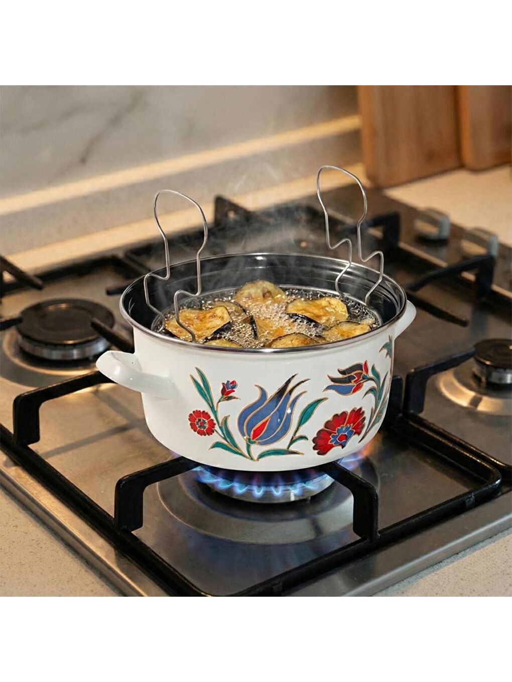 Karışık 22 Cm Emaye Kızartma Tenceresi-1