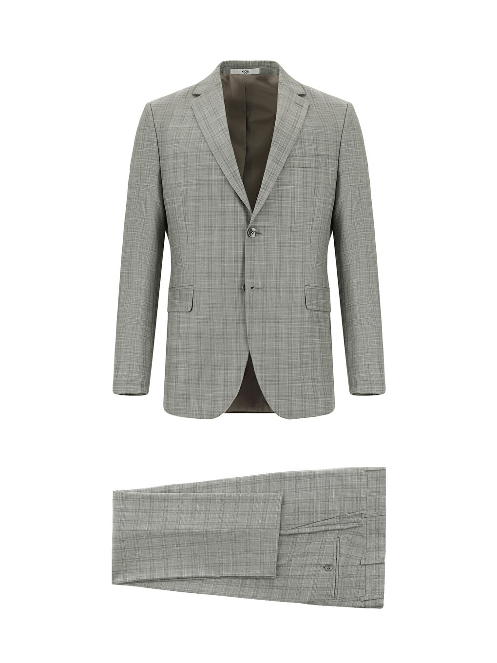 Gri Klasik Ekose Takım Elbise