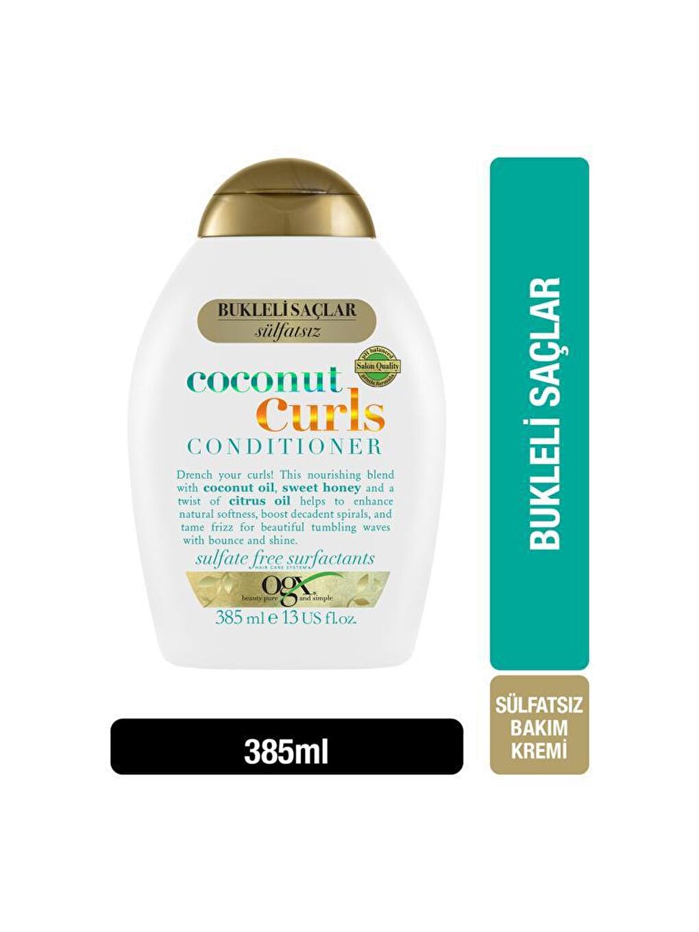 OGX Renksiz Bukleli Saçlar için Nemlendirici Coconut Curls Sülfatsız Bakım Kremi 385 ml