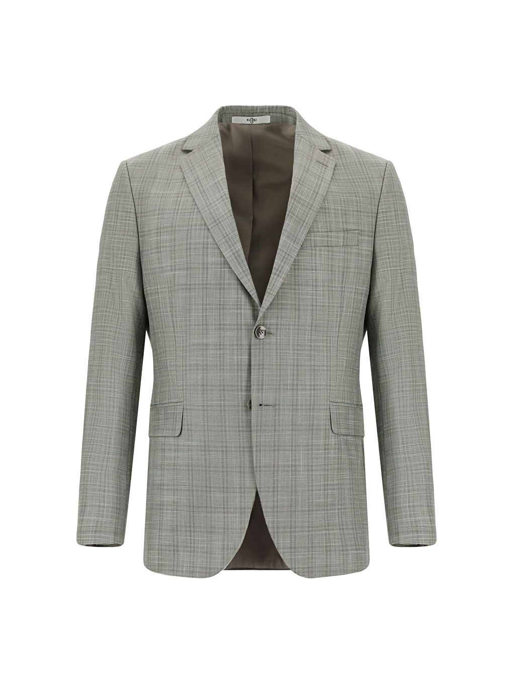 Gri Klasik Ekose Takım Elbise-1