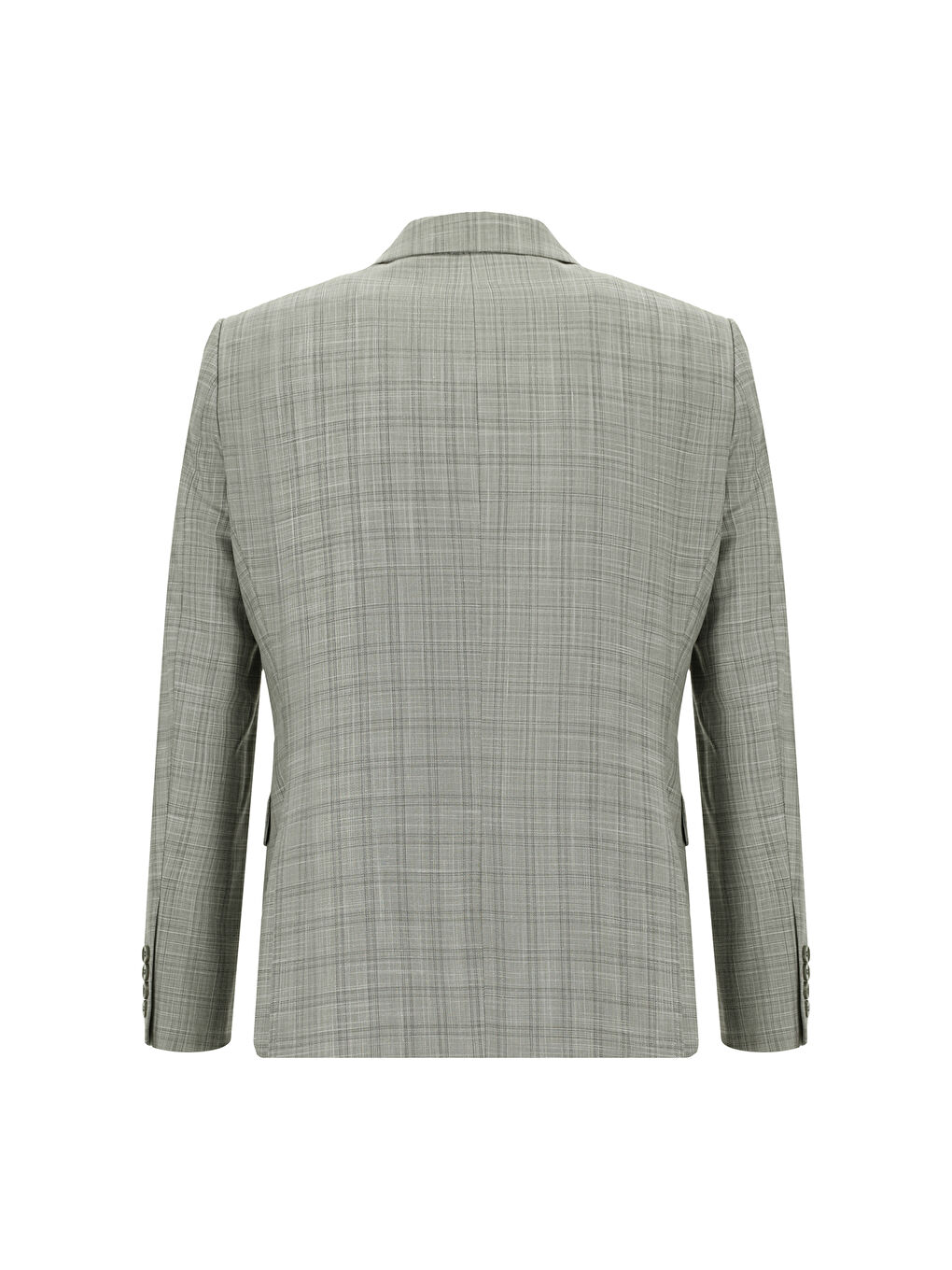 Gri Klasik Ekose Takım Elbise-2