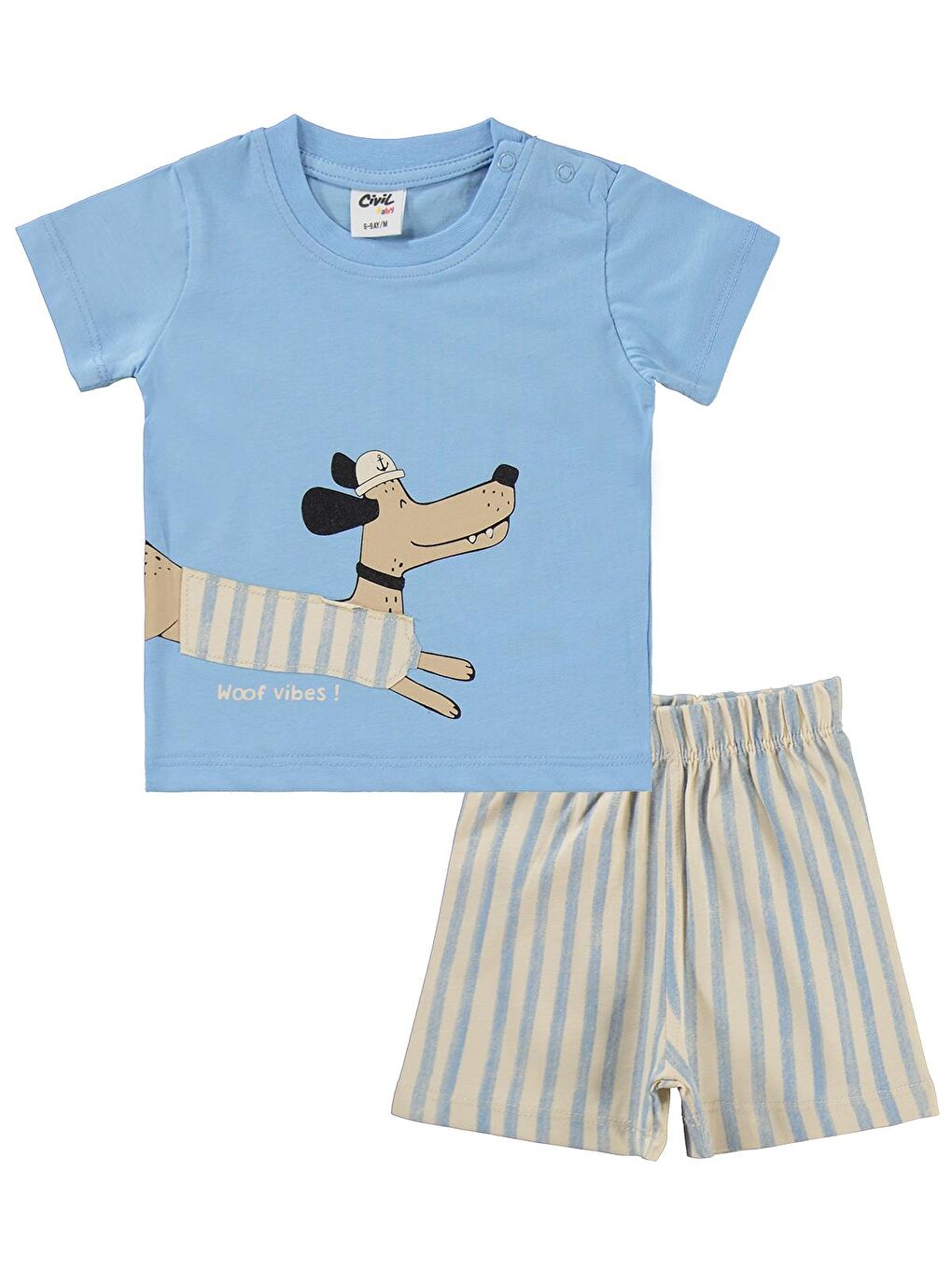 Siyah Baby Köpek Baskılı 3'lü Set 6-18 Ay Takım - Standart-8