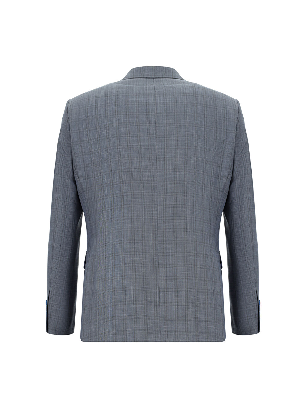 Gri Klasik Ekose Takım Elbise-2