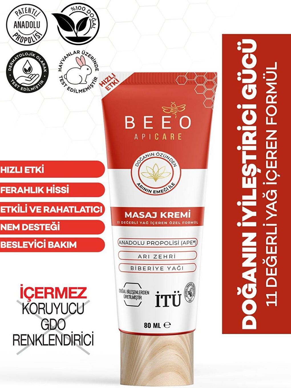 bee'o propolis Renksiz Beeo 2'li Arı Zehirli Propolisli Masaj Kremi Paketi - 1