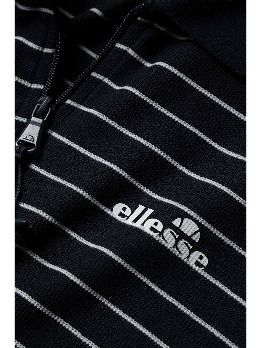 Lacivert Çizgili Regular Fit Fermuarlı Polo Yaka T Shirt 6SM5020-NV-3