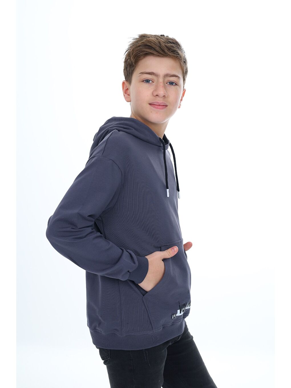 Toontoykids Gri Erkek Çocuk Baskılı Sweatshirt - 1