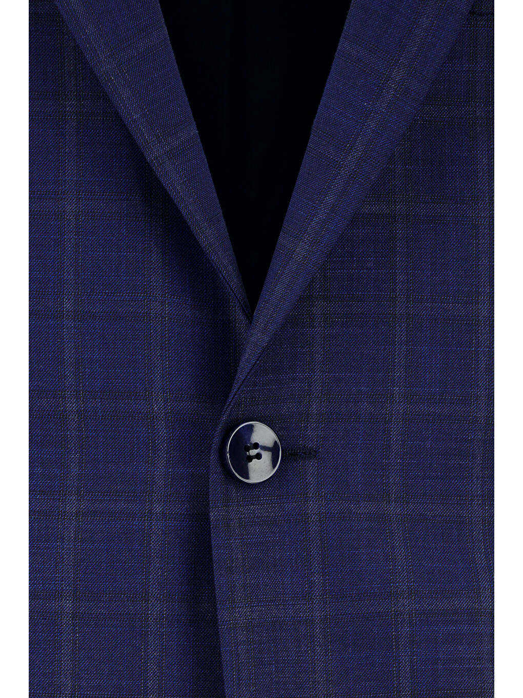 Lacivert Klasik Ekose Takım Elbise-3