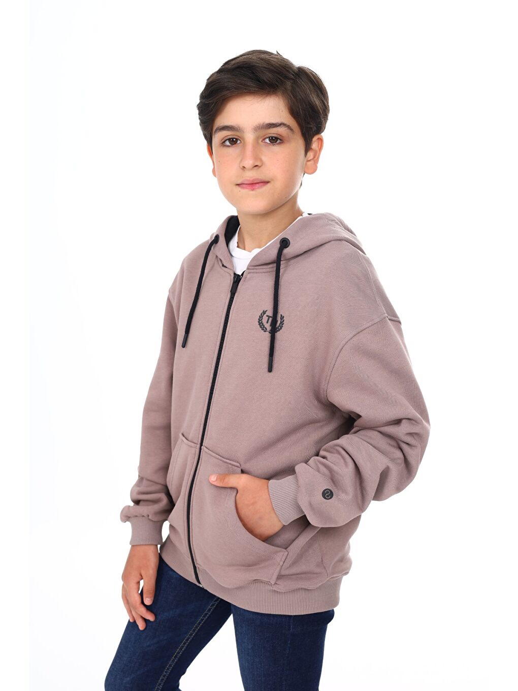 Toontoykids Kahverengi Erkek Çocuk Baskılı Hırka - 1