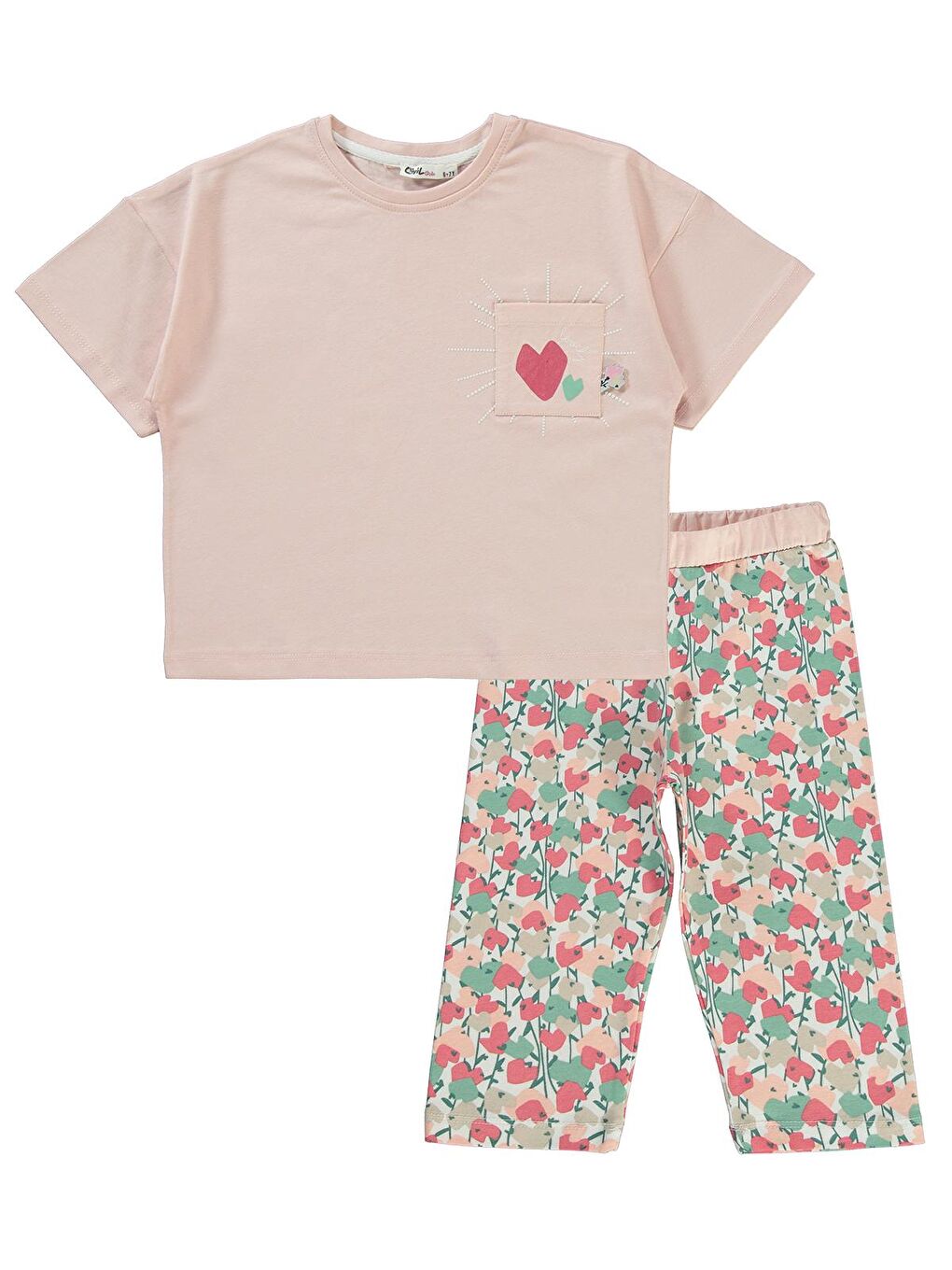 Pembe Girls Kız Çocuk Takım 6-9 Yaş Pudra