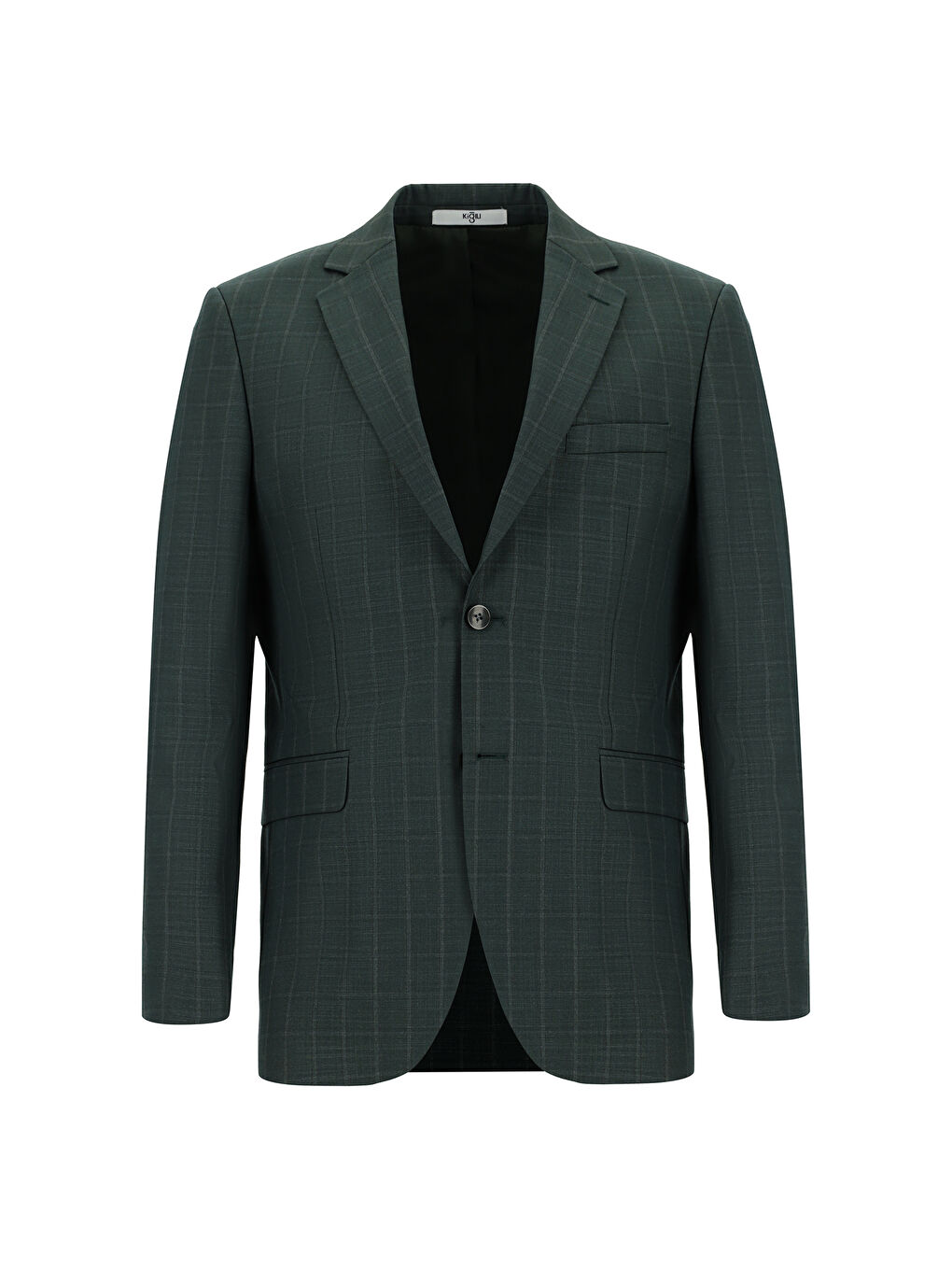 Yeşil Regular Fit Klasik Ekose Takım Elbise-1