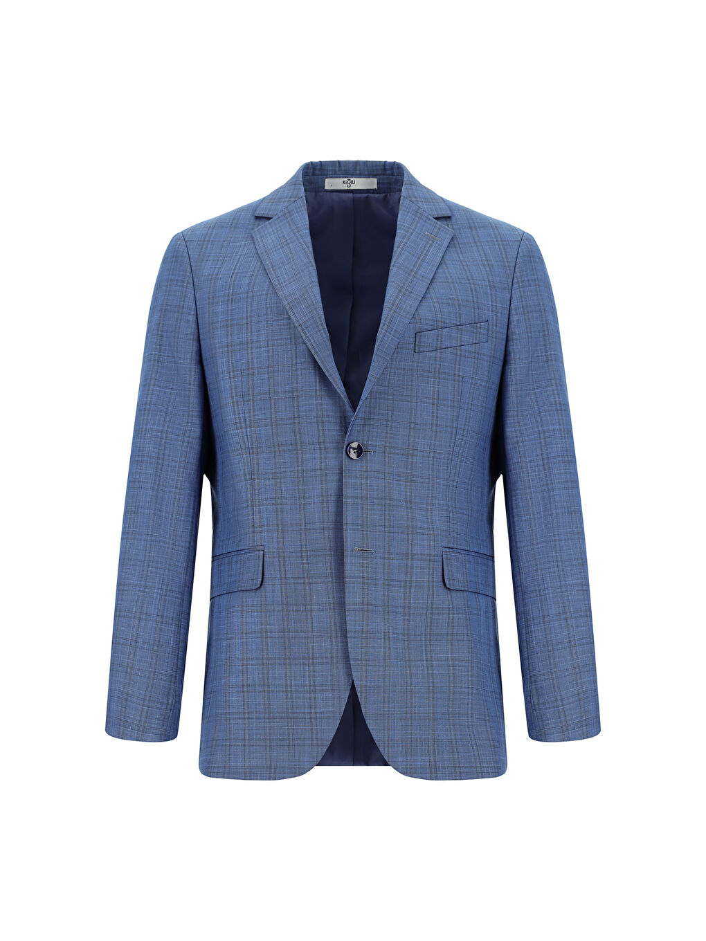 Mavi Regular Fit Klasik Ekose Takım Elbise-1