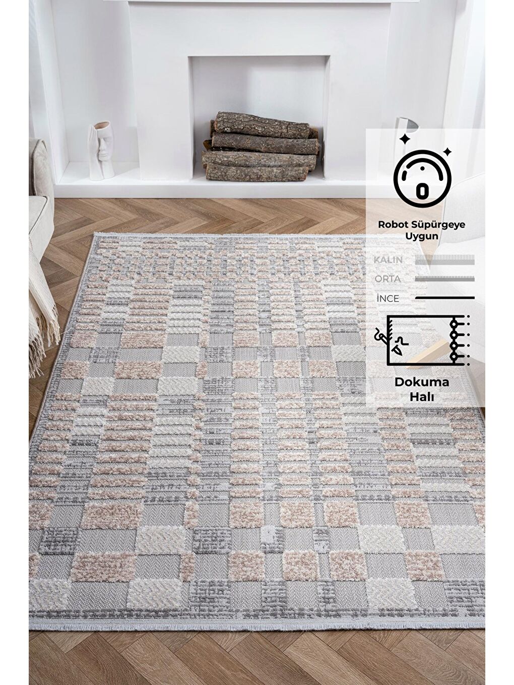 Bej Value 9902 Modern Dokuma Halı-140x200