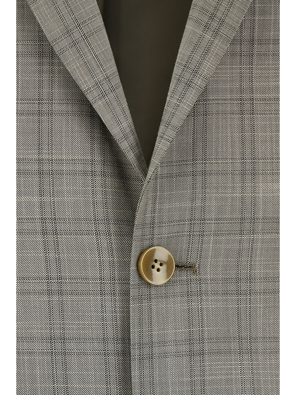 Bej Regular Fit Klasik Ekose Takım Elbise-3