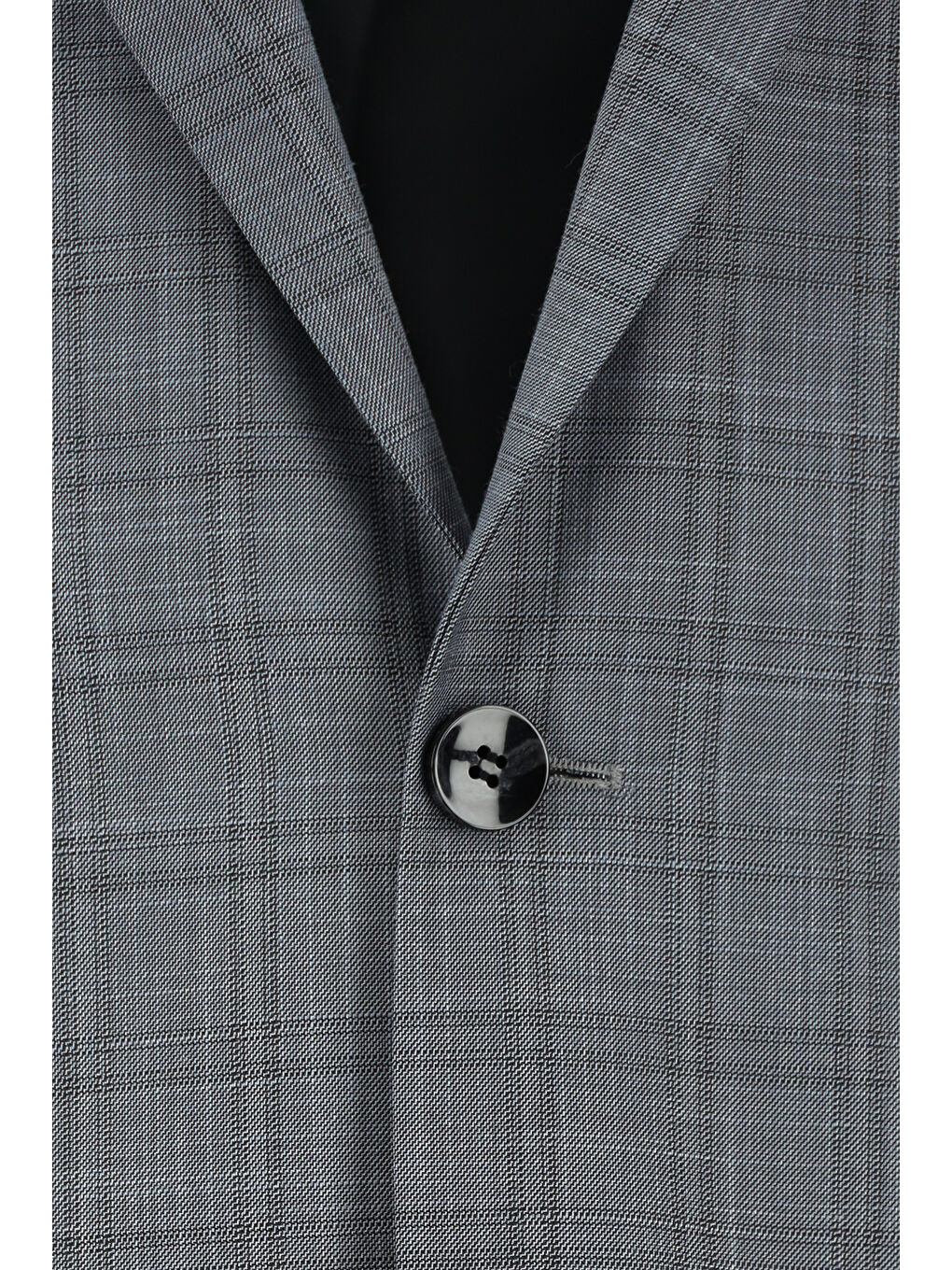 Antrasit Regular Fit Klasik Ekose Takım Elbise-3