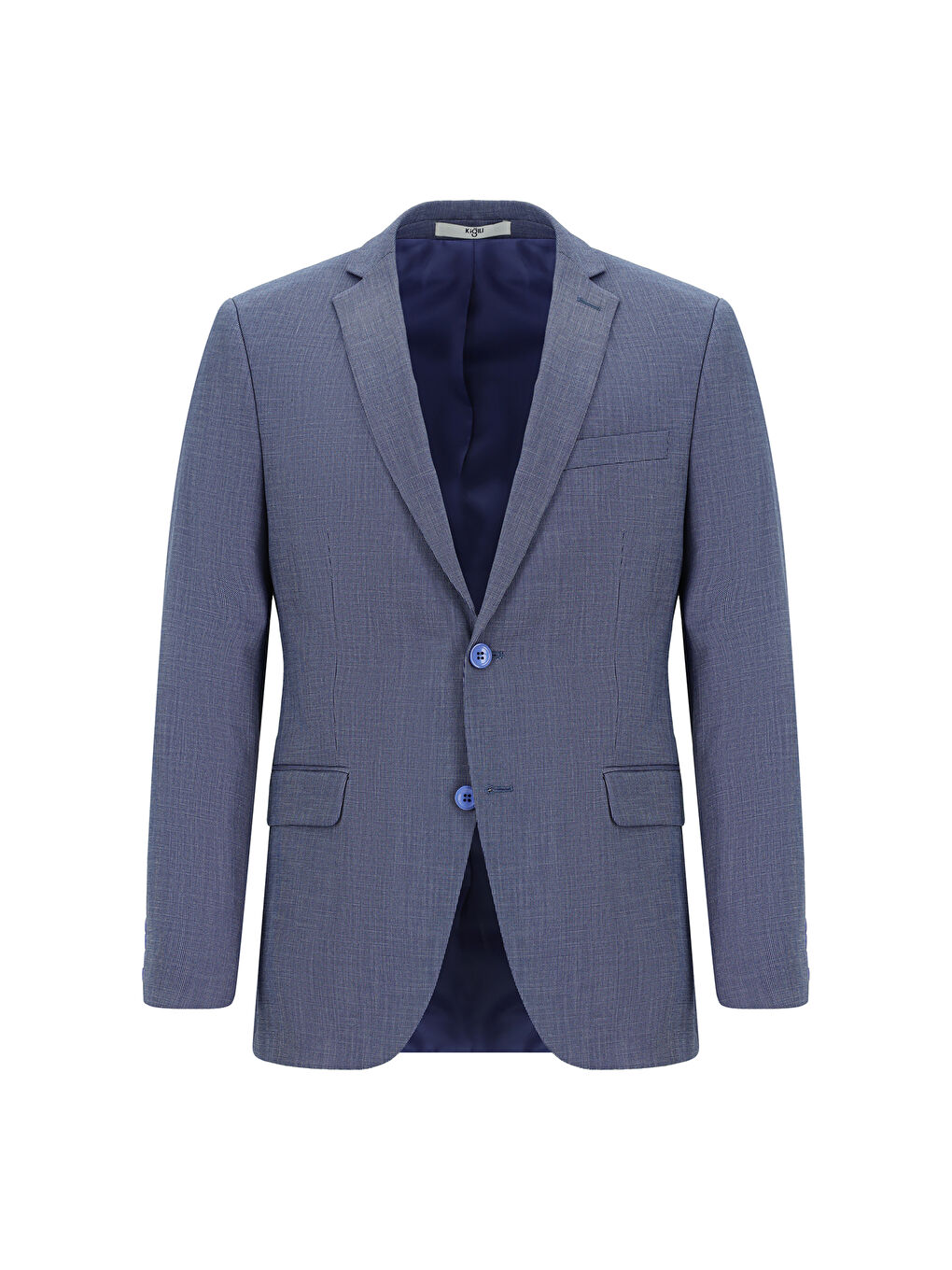 Lacivert Super Slim Fit Ekstra Dar Kesim Klasik Desenli Takım Elbise-1