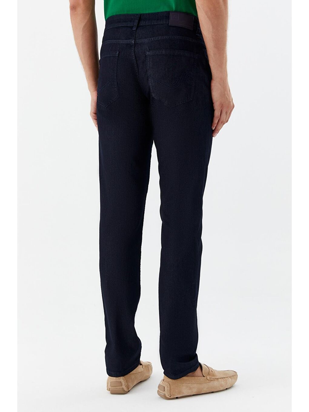 Erkek Lacivert Beş Cep Denim Pantolon – Standart Bel-4