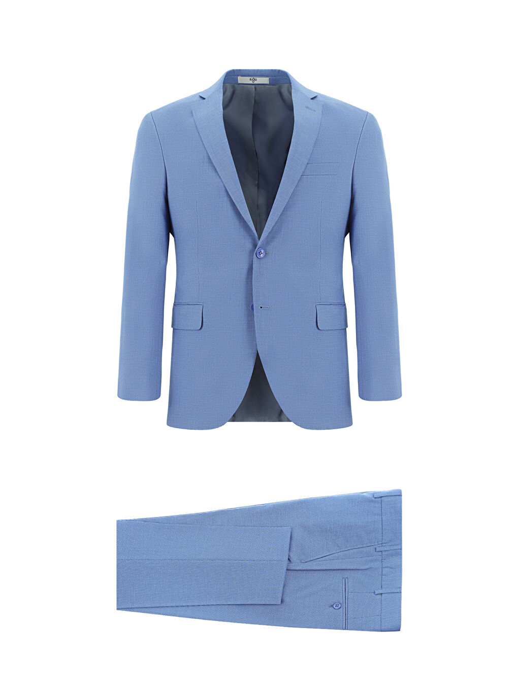 Mavi Super Slim Fit Ekstra Dar Kesim Klasik Desenli Takım Elbise