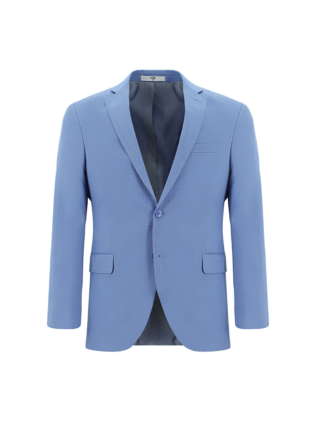 Mavi Super Slim Fit Ekstra Dar Kesim Klasik Desenli Takım Elbise-1