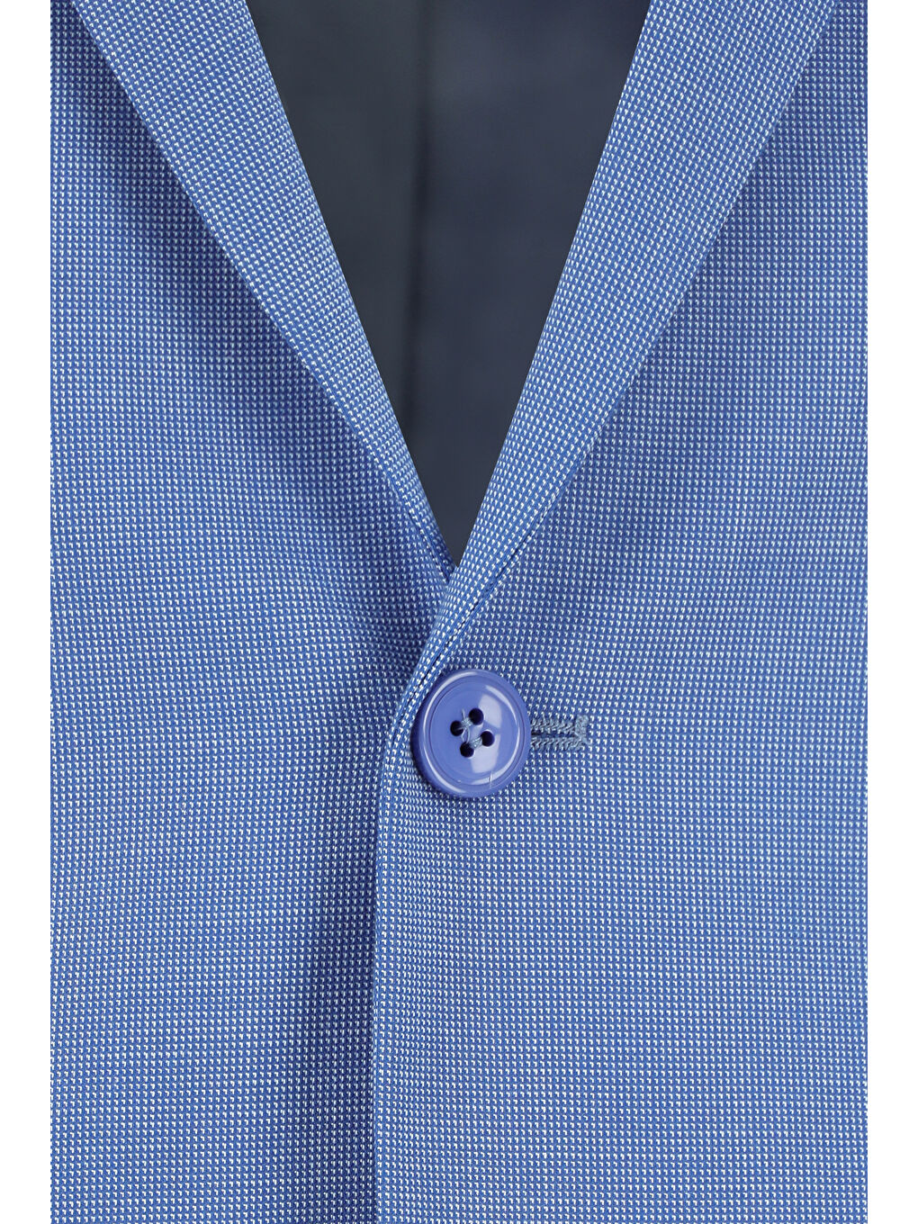 Mavi Super Slim Fit Ekstra Dar Kesim Klasik Desenli Takım Elbise-3