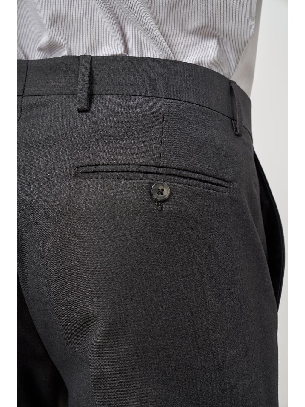 Koyu Antrasit Yandan Cepli Slim Fit Classic Erkek Pantolon 1003245152-6