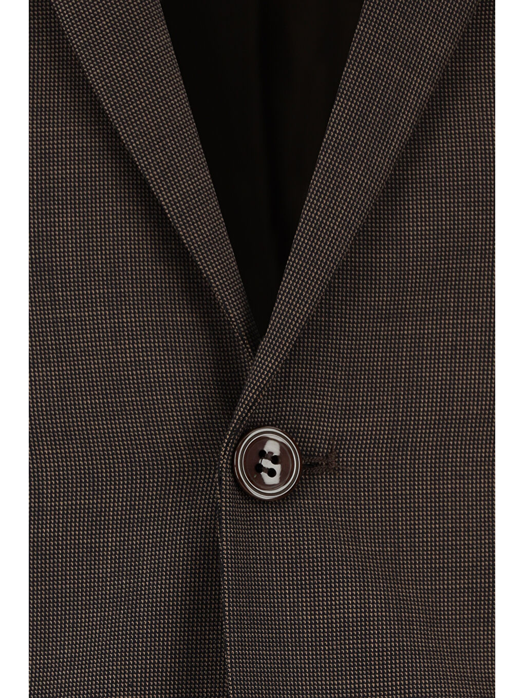 Kahverengi Super Slim Fit Ekstra Dar Kesim Klasik Desenli Takım Elbise-3