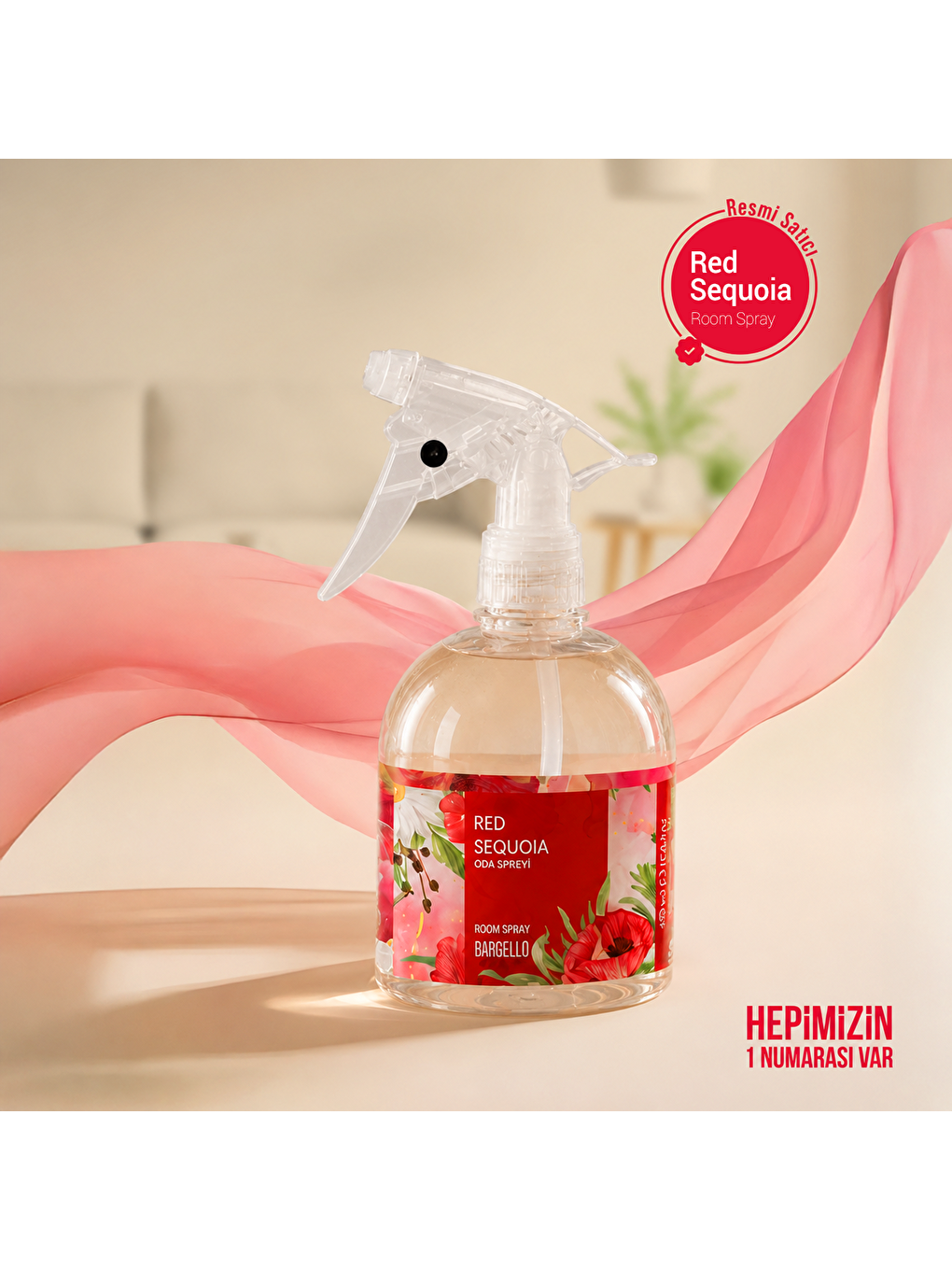 Renksiz Red Sequoia 485 Ml Plasti̇k Sprey Ortam Kokusu