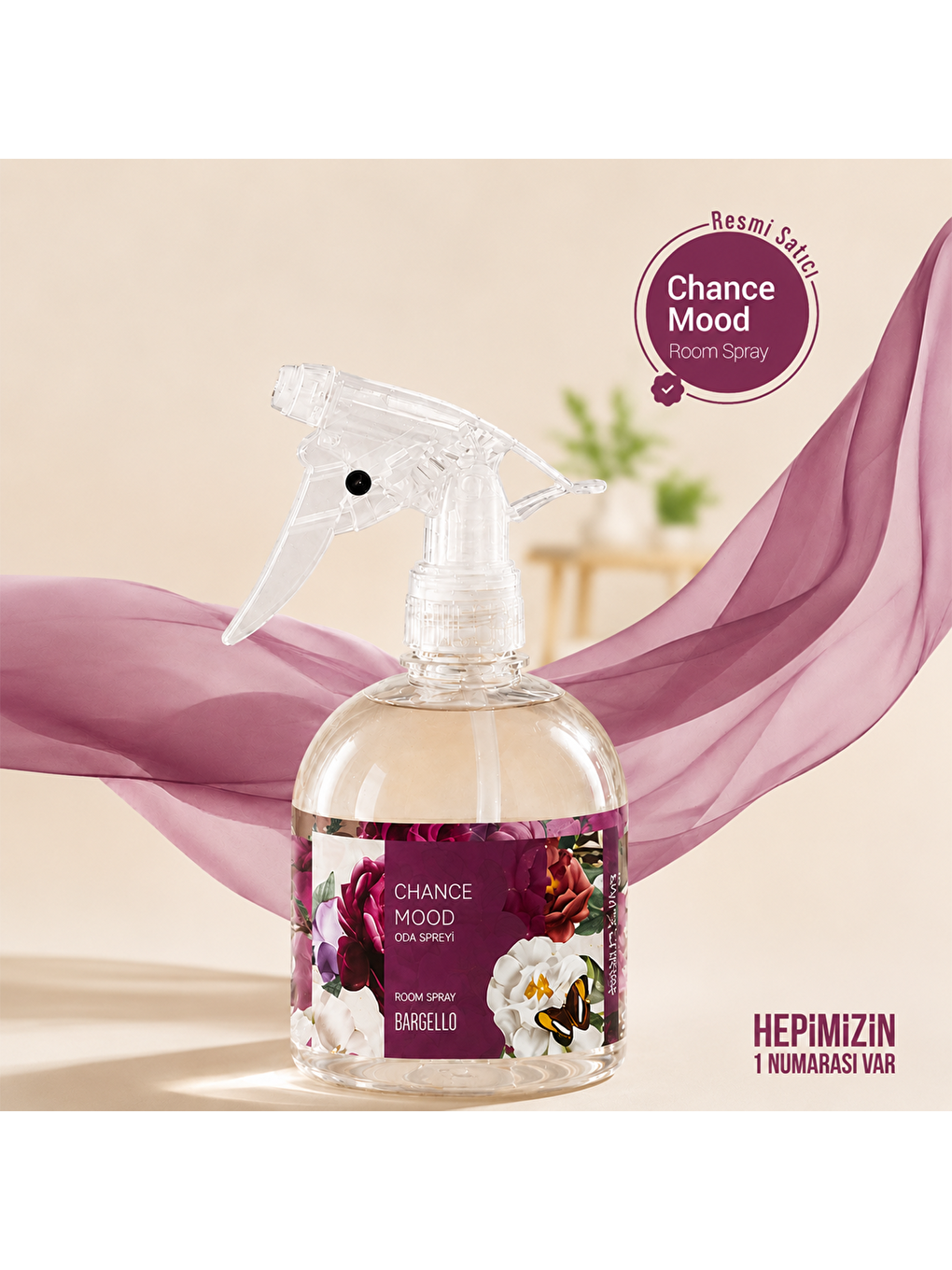Renksiz Chance Mood 485 Ml Plasti̇k Sprey Ortam Kokusu