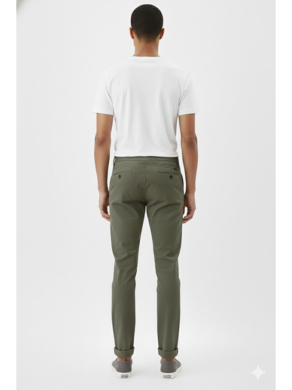 Giotelli Haki Regular Fit Dokuma Chino Erkek Pantolon-3