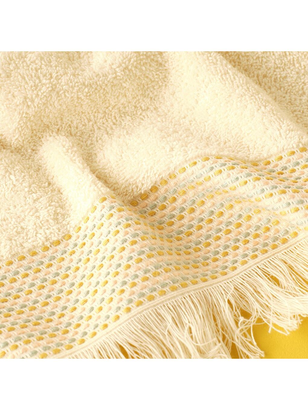 Stitch Stripes Banyo Havlusu Sarı-1