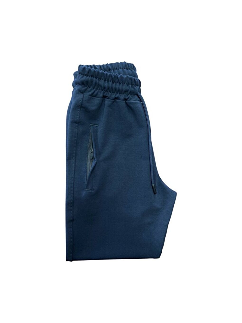 Lacivert Çocuk Pamuklu 3 İplik Fermuarlı Cepli Manşet Paça Yüksek Kalite Şardonlu Eşofman Altı-2