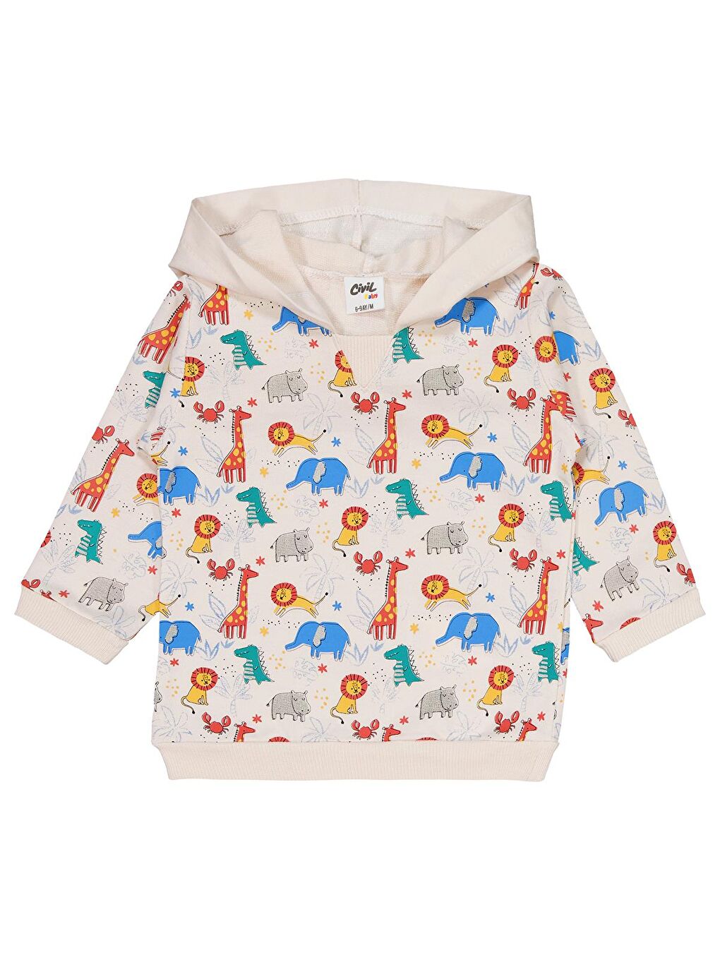 Siyah Baby Safari Baskılı 2'li Set 6-18 Ay Takım - Standart-2