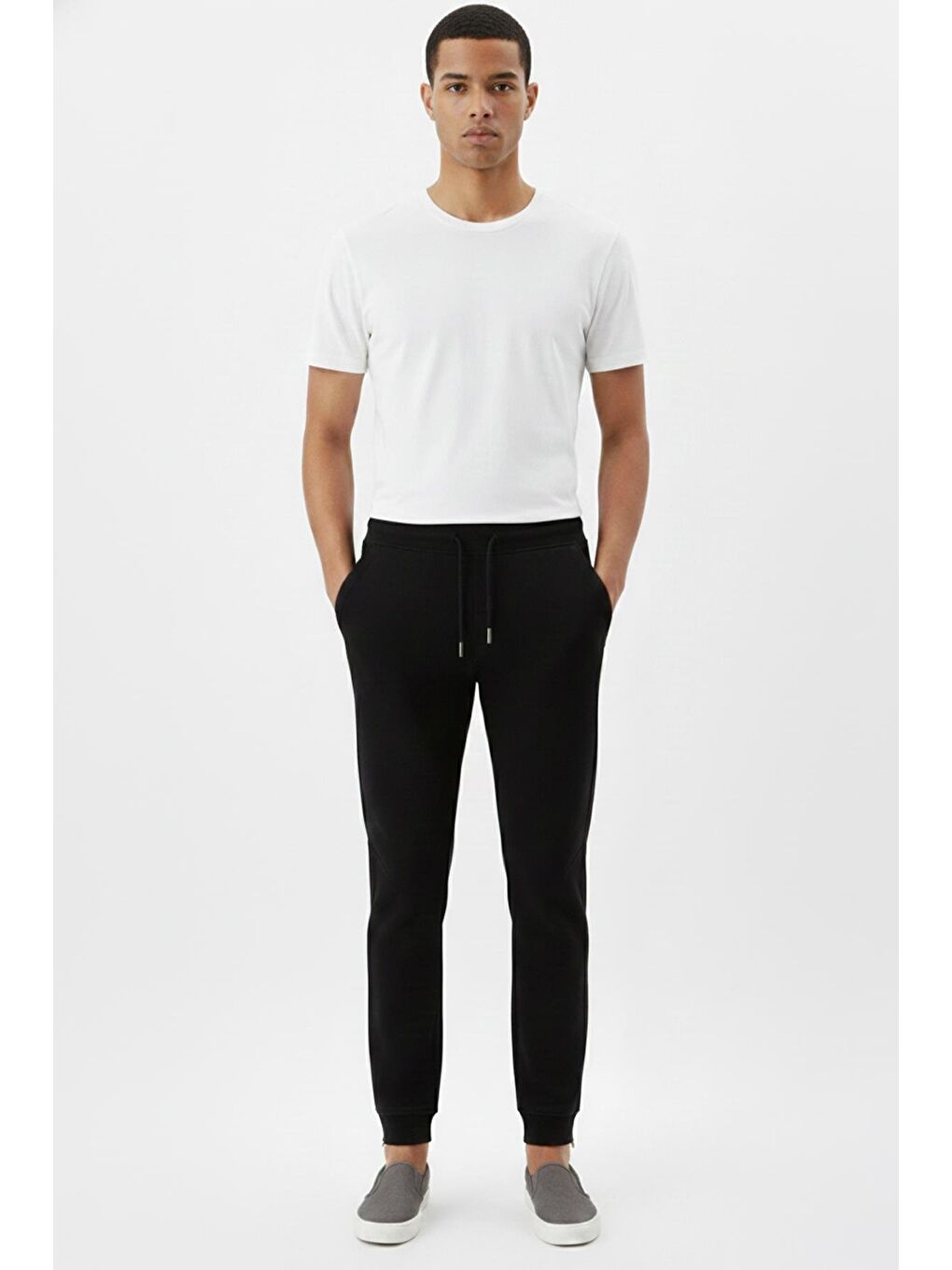 Giotelli Siyah Regular Fit Pamuk Karışımlı Örme Jogger Pantolon-1