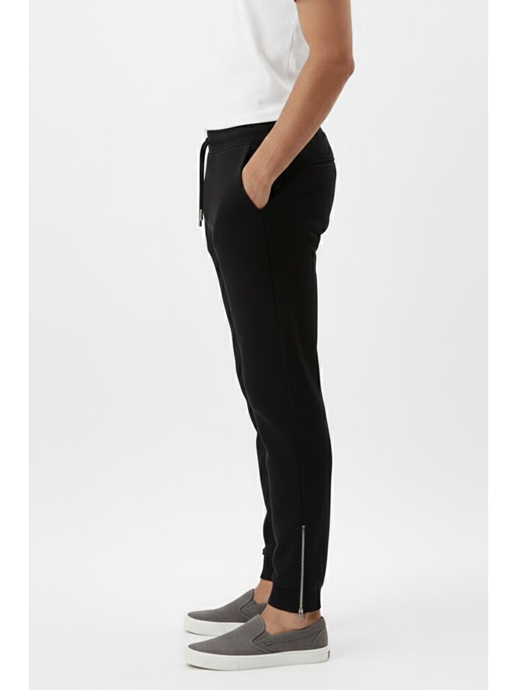 Giotelli Siyah Regular Fit Pamuk Karışımlı Örme Jogger Pantolon-2