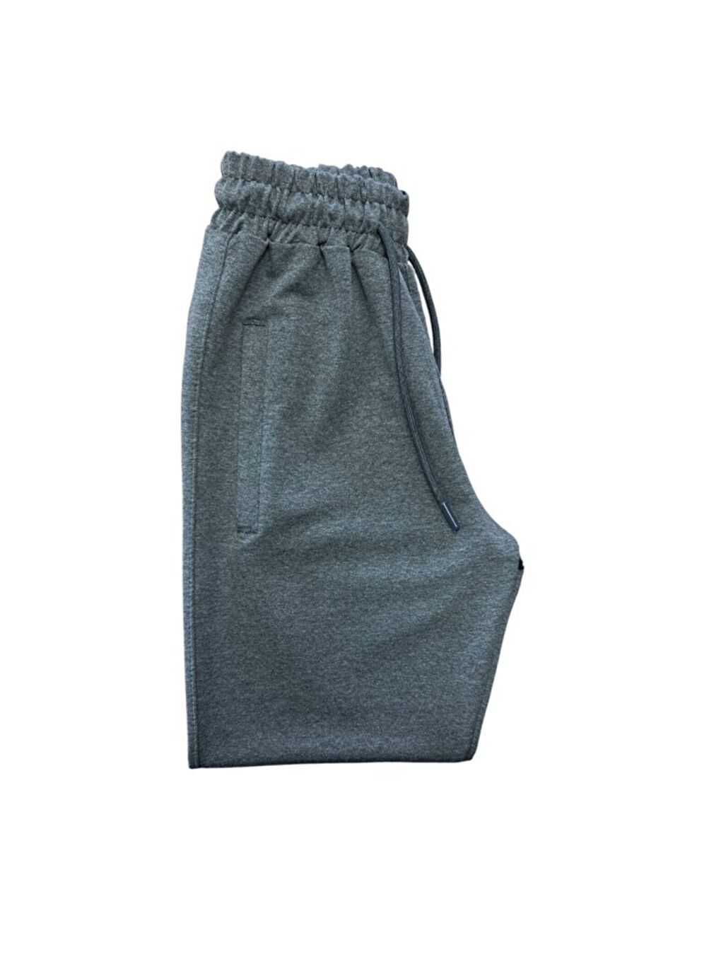 Gri Çocuk Pamuklu 3 İplik Fermuarlı Cepli Manşet Paça Yüksek Kalite Şardonlu Eşofman Altı-3