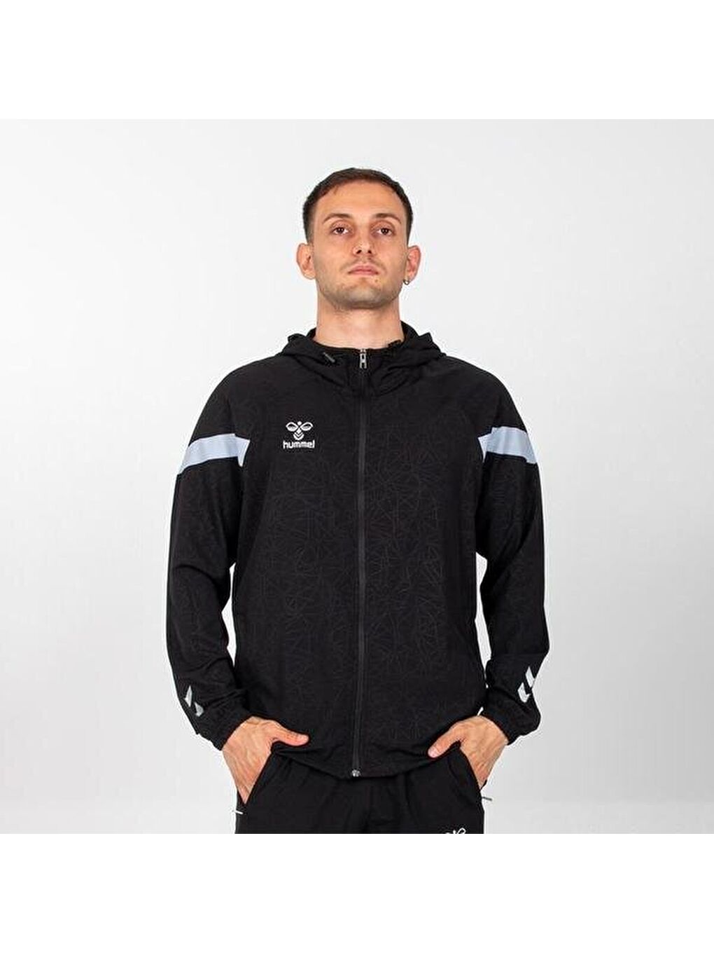 Flex Erkek Siyah Kapüşonlu Ceket