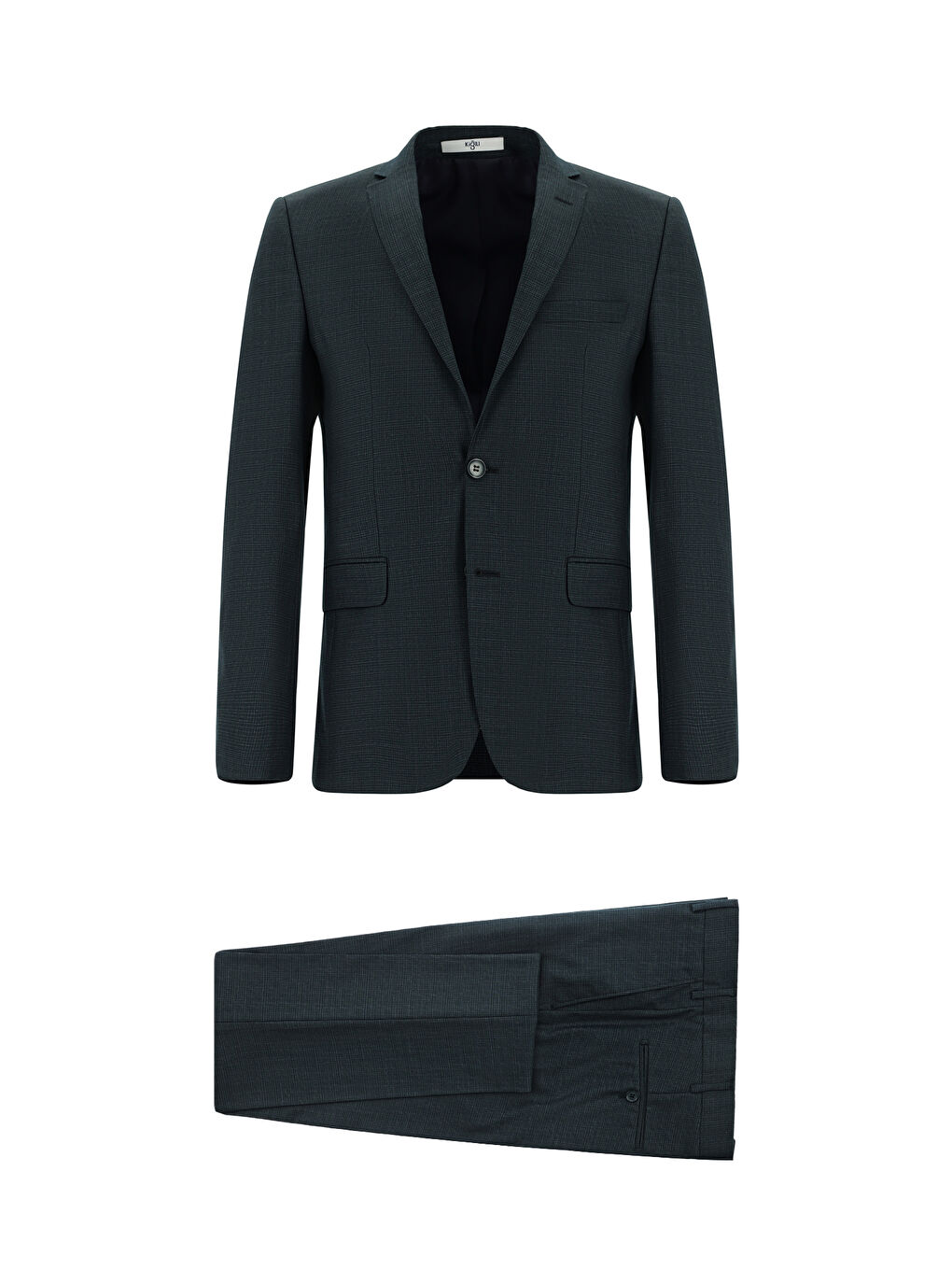 Yeşil Super Slim Fit Ekstra Dar Kesim Klasik Desenli Takım Elbise