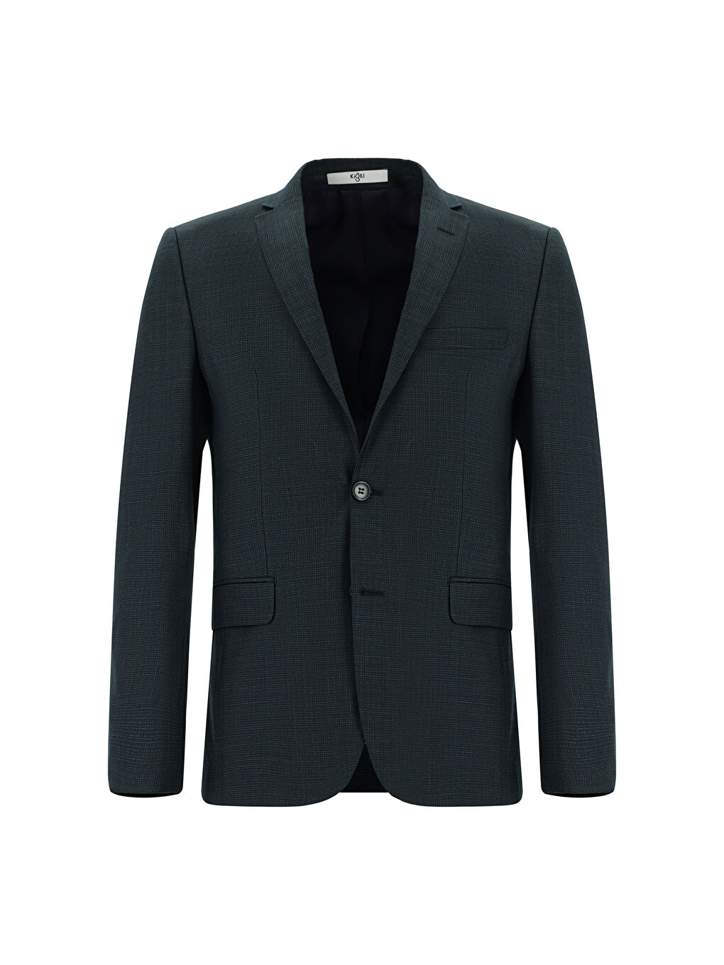 Yeşil Super Slim Fit Ekstra Dar Kesim Klasik Desenli Takım Elbise-1