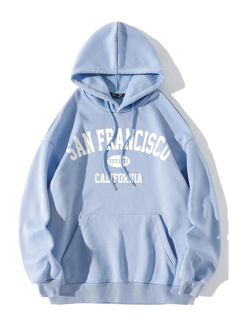 uyguntarz Bebek Mavisi San Francisco Baskılı Oversize Sweatshirt