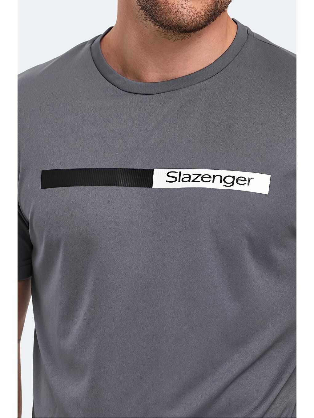 SLAZENGER Koyu Gri Erkek Tişört Koyu Gri - 3